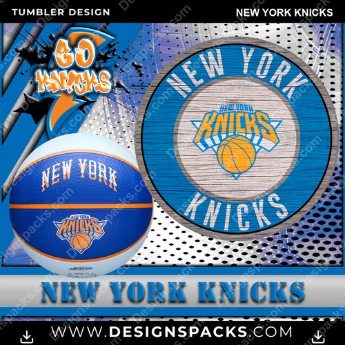 Basketball Go Team New York Knicks NBA Basketball Tumbler Digital Wrap Design Download
