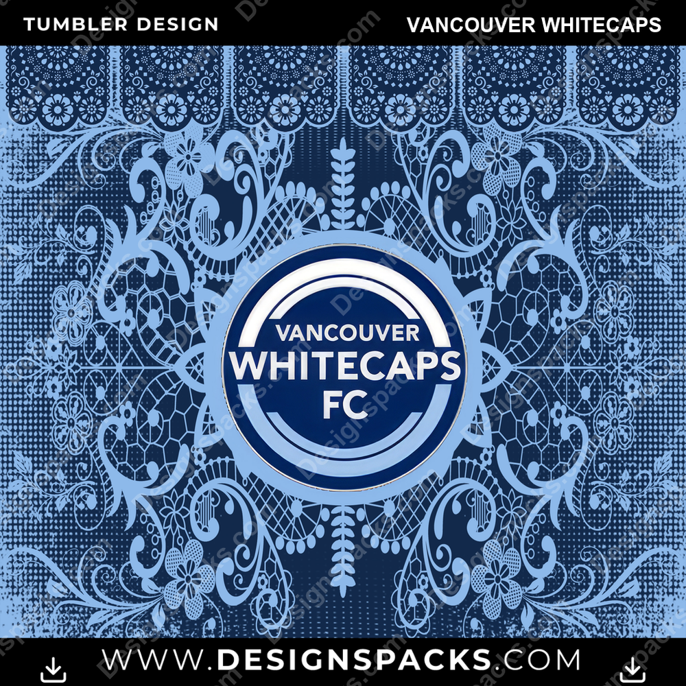 US Soccer Lace & Logo Vancouver Whitecaps Tumbler Digital Wrap Design