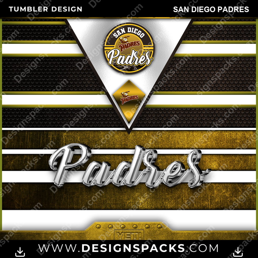 Baseball YETI San Diego Padres Tumbler Digital Wrap Design