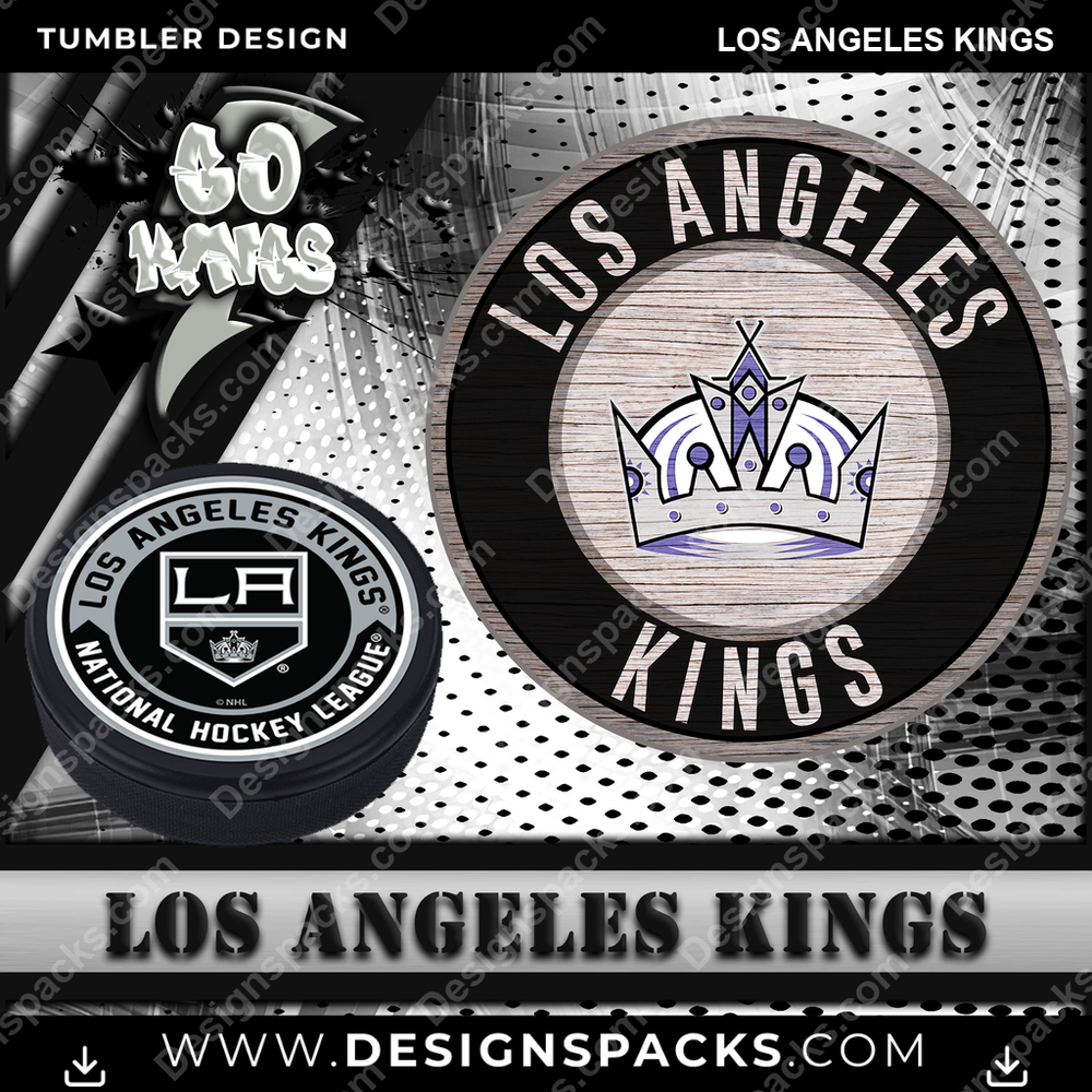 Hockey Go Team Los Angeles Kings NHL Hockey Tumbler Digital Wrap Design Download