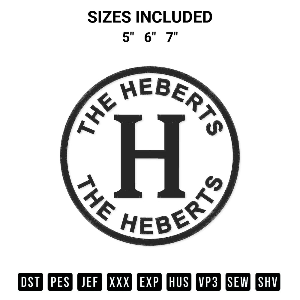 Stitch like a pro with the The Heberts Embroidery Design embroidery pattern from Designspacks.com. High-quality digital machine embroidery file. Available sizes: 5", 6", 7".