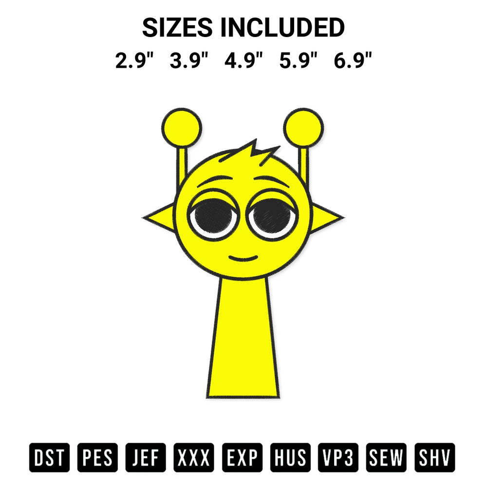 Add a unique touch to your apparel with the Simon Incredibox Sprunki Embroidery Design embroidery file. Premium instant download available now on Designspacks.com. Available sizes: 2.9", 3.9", 4.9", 5.9", 6.9".