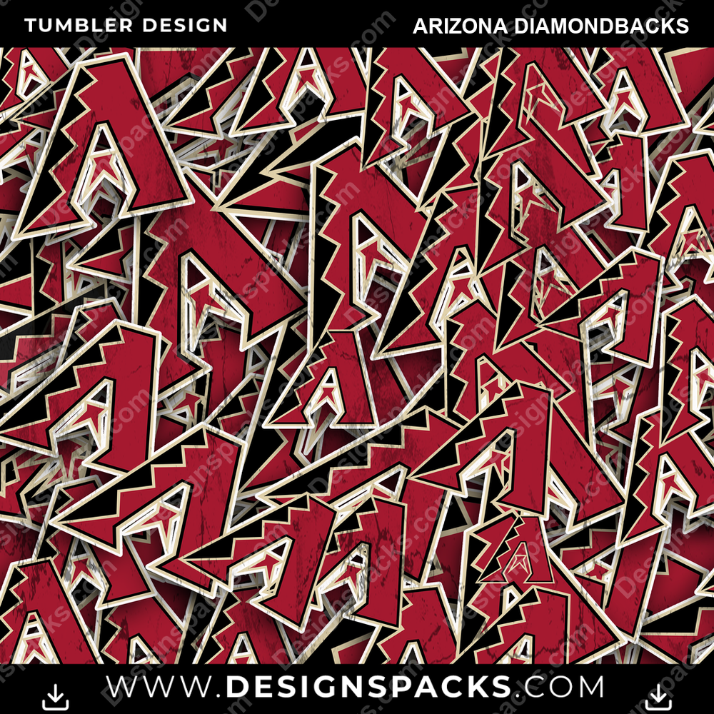Baseball Logo BG Arizona Diamondbacks Tumbler Digital Wrap Design