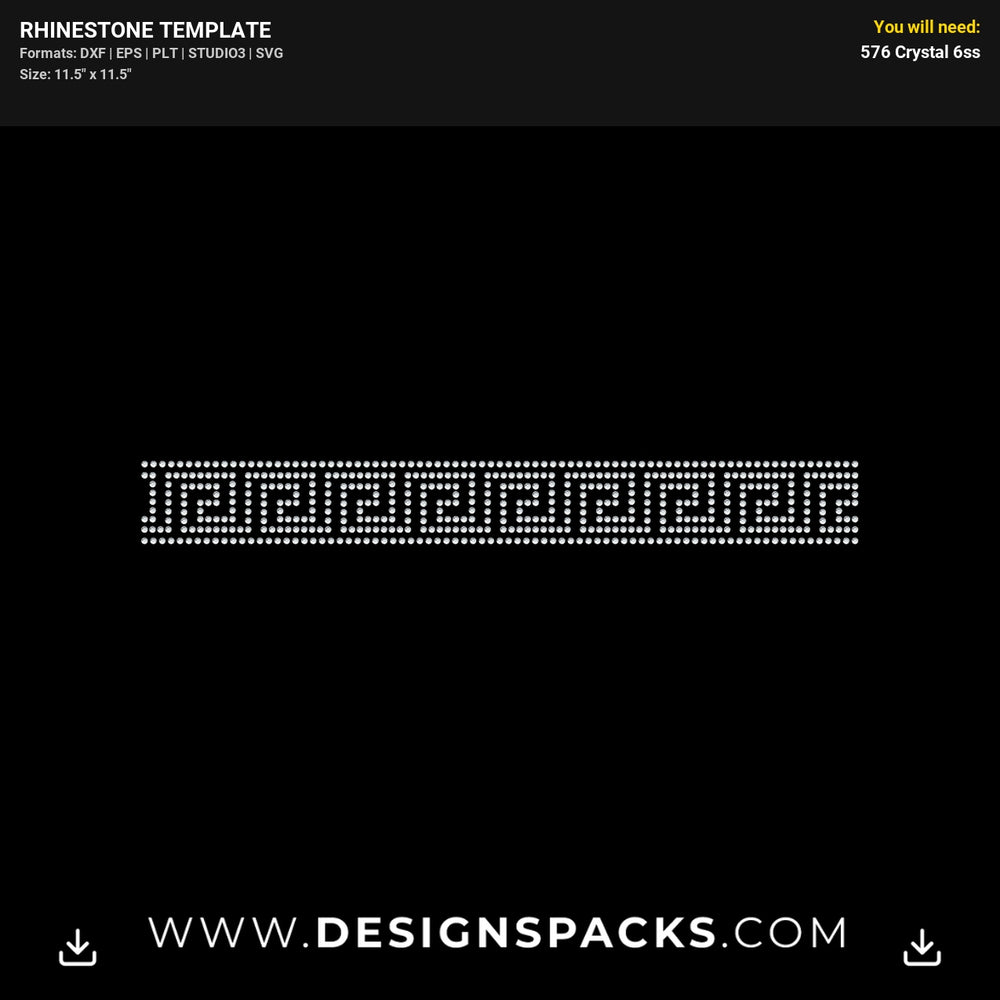 Versace Border 6Ss Rhinestone Digital Template
