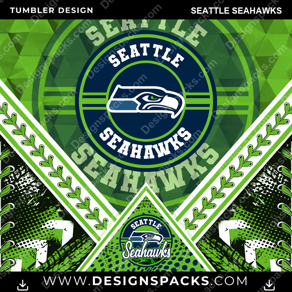 Football Diamond Seattle Seahawks Becher Digitale Hülle Design
