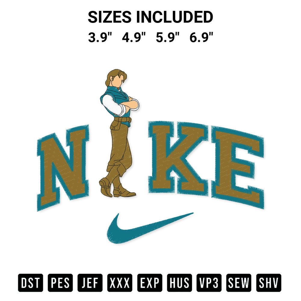 Download the Nike Prince Flynn Rider Embroidery Design machine embroidery design exclusively at Designspacks.com. Premium digitized pattern for apparel and DIY crafts. Available sizes: 3.9", 4.9", 5.9", 6.9".