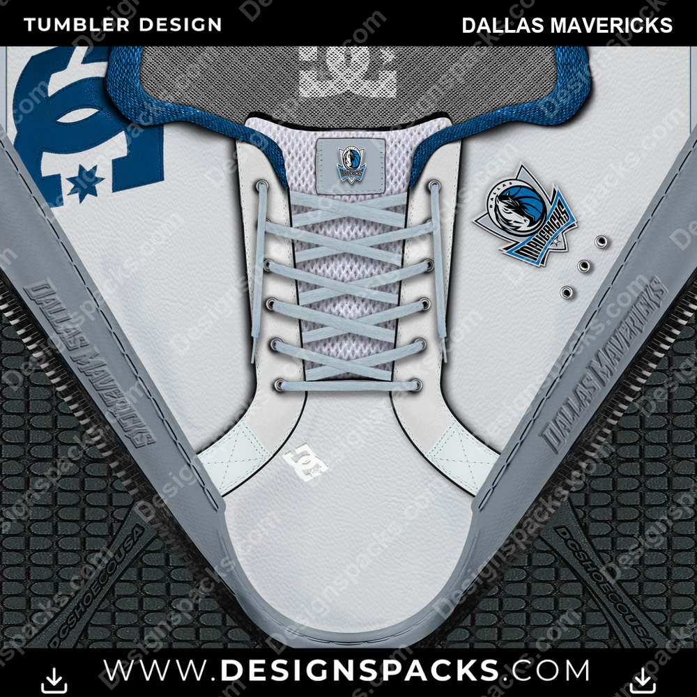 Basketball DC Sneaker Dallas Mavericks Tumbler Digital Wrap Design