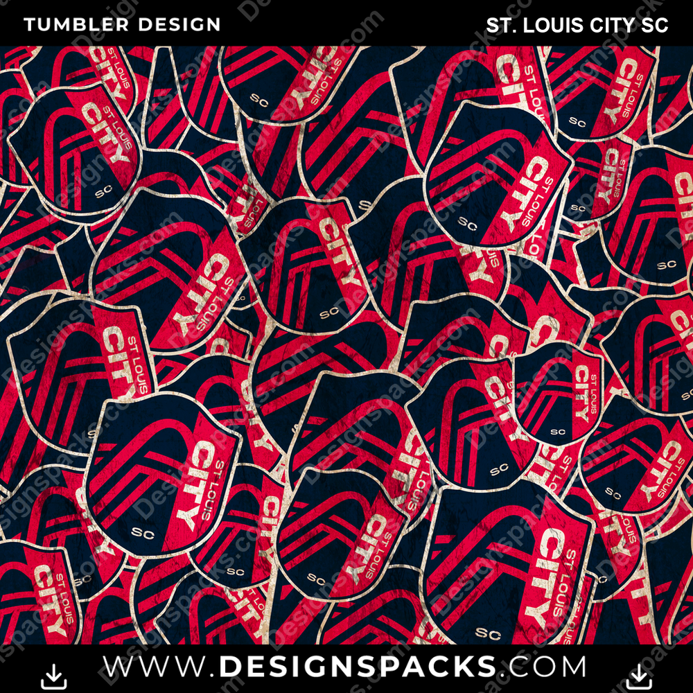 Soccer Logo BG St. Louis City SC MLS Soccer Tumbler Digital Wrap Design Download