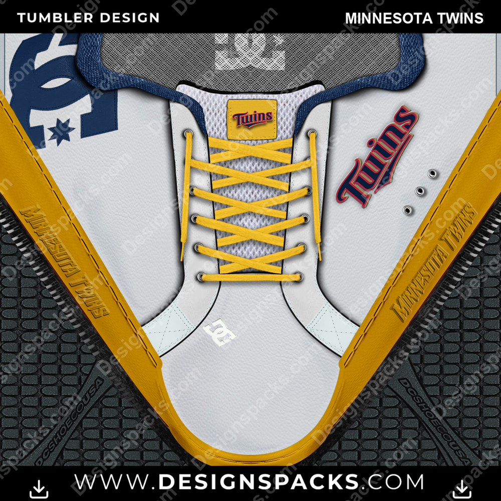 Baseball DC Sneaker Minnesota Twins Tumbler Digital Wrap Design