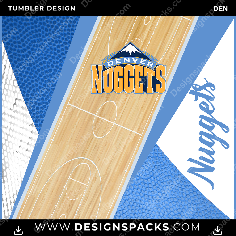 Basketball Court DEN Tumbler Digital Wrap Design