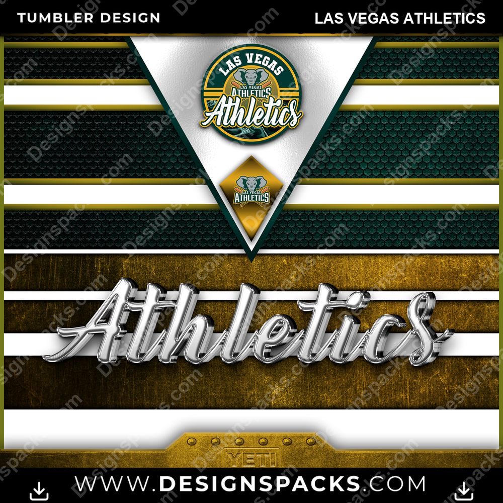 Baseball YETI Las Vegas Athletics Tumbler Digital Wrap Design