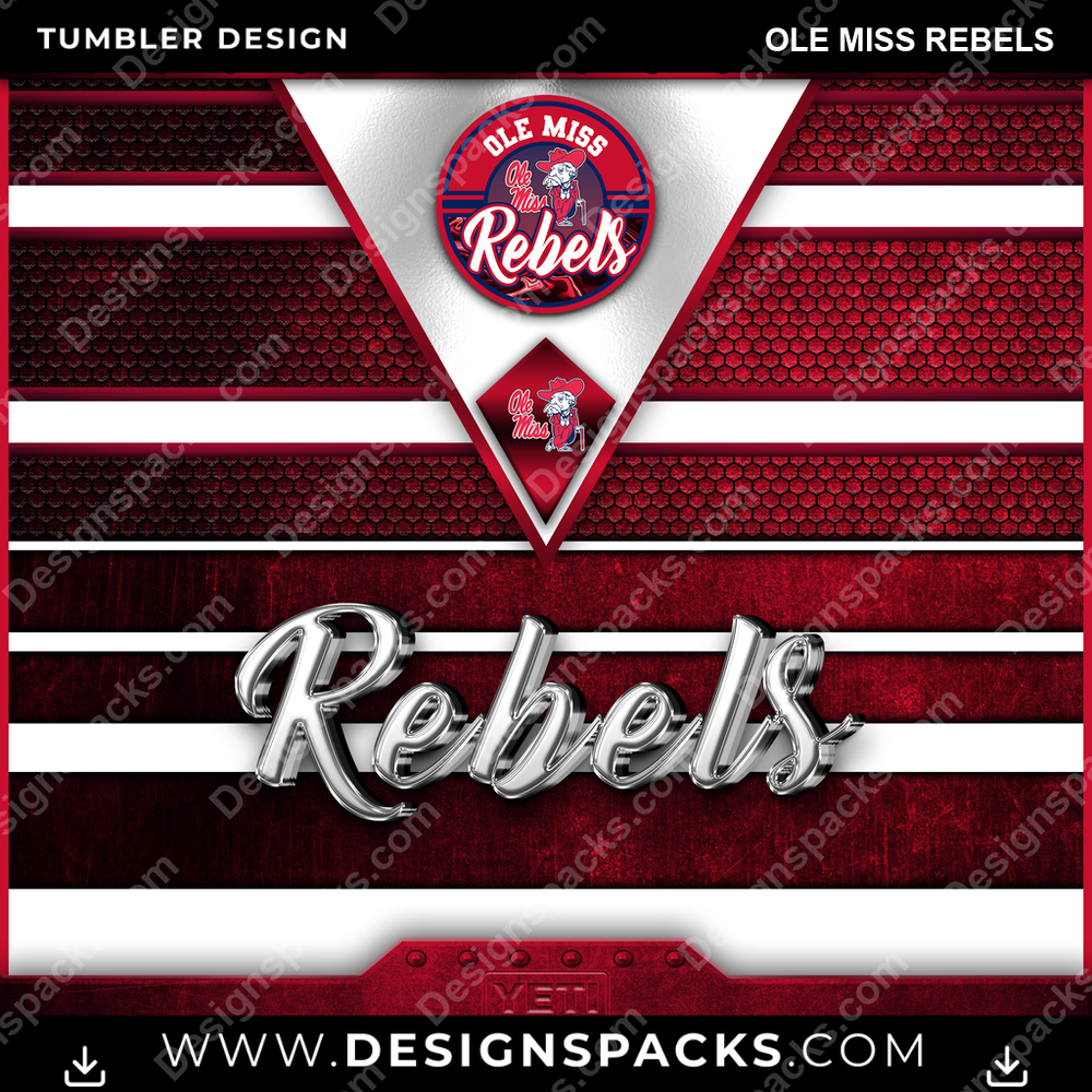 College Sport YETI Ole Miss Rebels NCAA College Sport Tumbler Digital Wrap Design Download