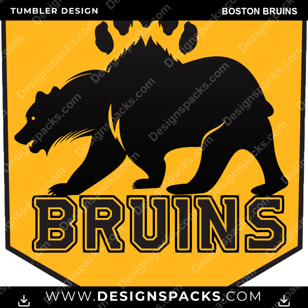 Hockey Sigil Boston Bruins Tumbler Digital Wrap Design