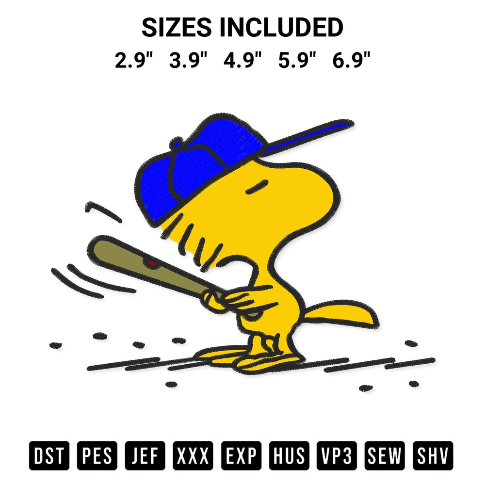 Elevate your next project with our Woodstock Holding Baseball Bat Embroidery Design embroidery file. Shop high-quality digital patterns instantly at Designspacks.com. Available sizes: 2.9", 3.9", 4.9", 5.9", 6.9".