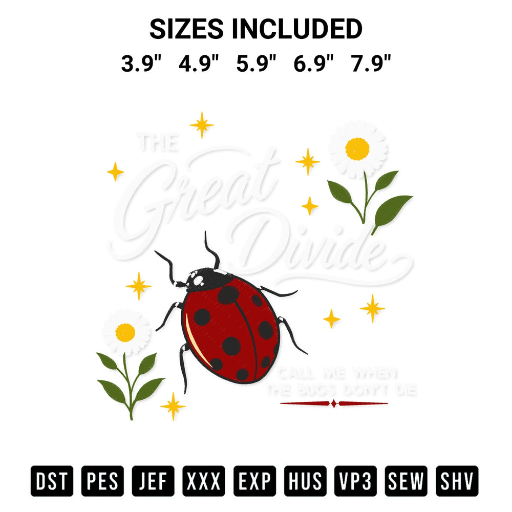 Discover the perfect addition to your crafting collection: The Great Divide Embroidery Design embroidery file. Instantly available at Designspacks.com. Available sizes: 3.9", 4.9", 5.9", 6.9", 7.9".