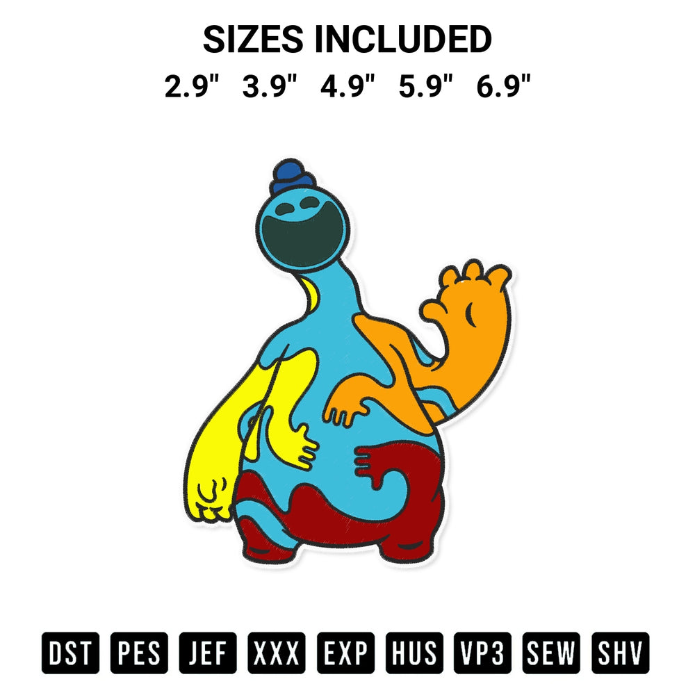Add a unique touch to your apparel with the Doey The Doughman Embroidery Design embroidery file. Premium instant download available now on Designspacks.com. Available sizes: 2.9", 3.9", 4.9", 5.9", 6.9".