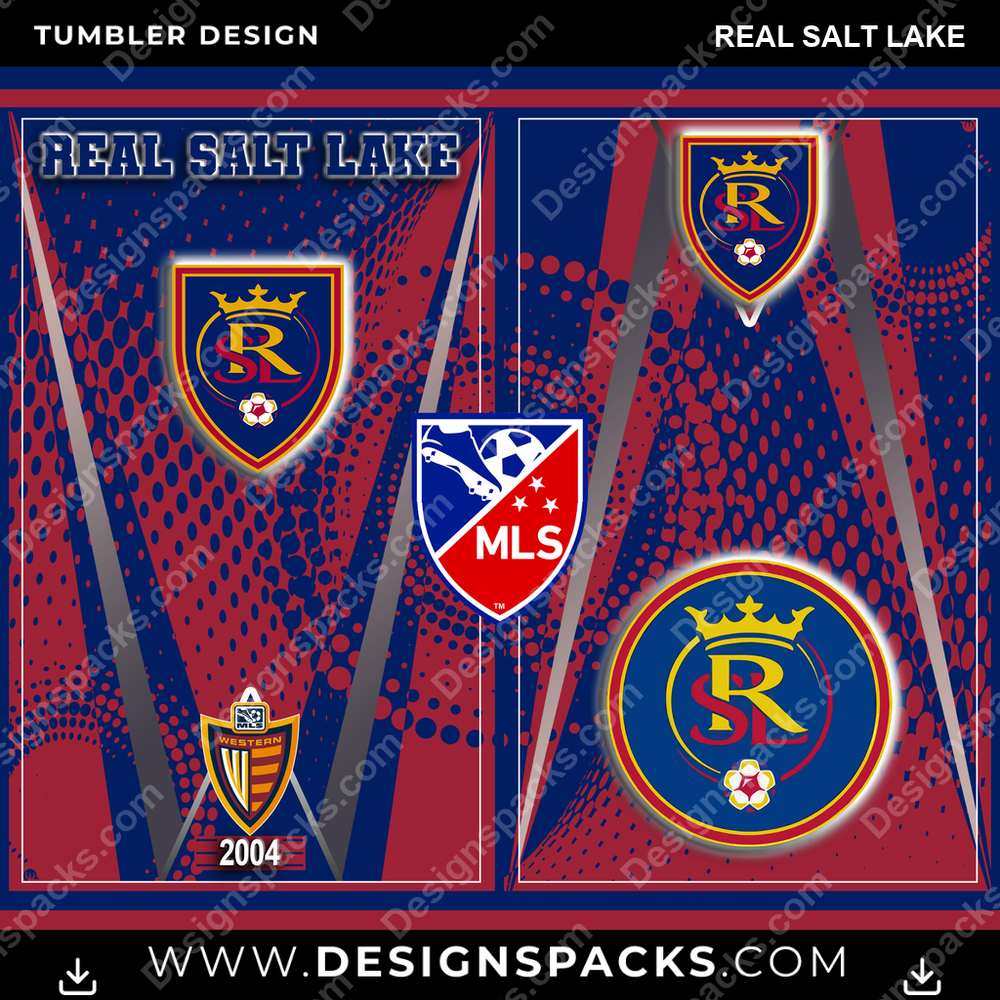 US Soccer Team Logo Real Salt Lake Tumbler Digital Wrap Design