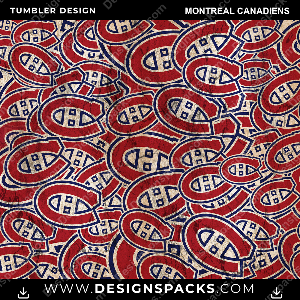 Hockey Logo BG Montreal Canadiens NHL Hockey Tumbler Digital Wrap Design Download