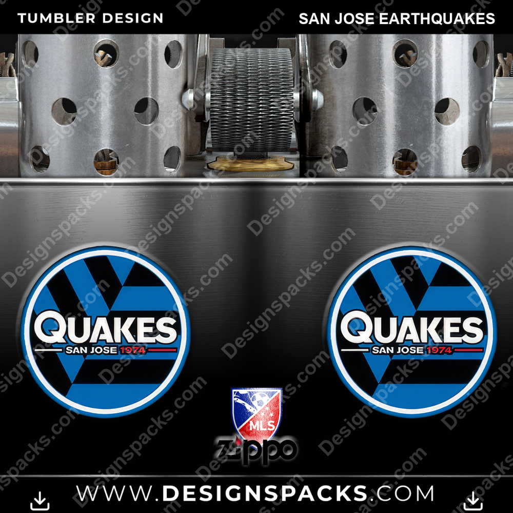US Soccer Zippo Lighter San Jose Earthquakes Tumbler Digital Wrap Design