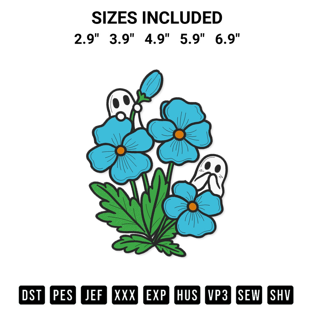 Looking for the perfect pattern? Download the Plumbago Flowers And Ghosts Embroidery Design embroidery design today at Designspacks.com. Crisp, clean stitching guaranteed. Available sizes: 2.9", 3.9", 4.9", 5.9", 6.9".