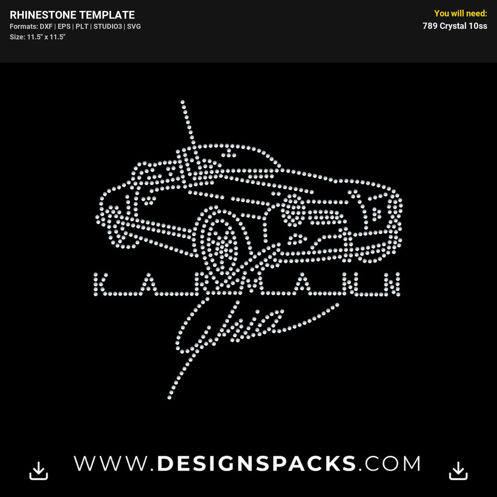 Karmann Ghia Convertible Rhinestone Digital Template
