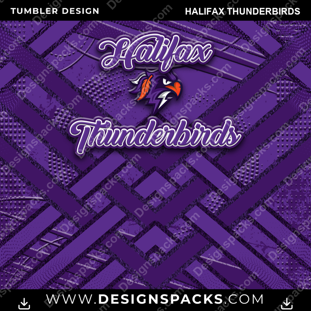 Lacrosse Glitter Stripe Halifax Thunderbirds Tumbler Digital Wrap Design