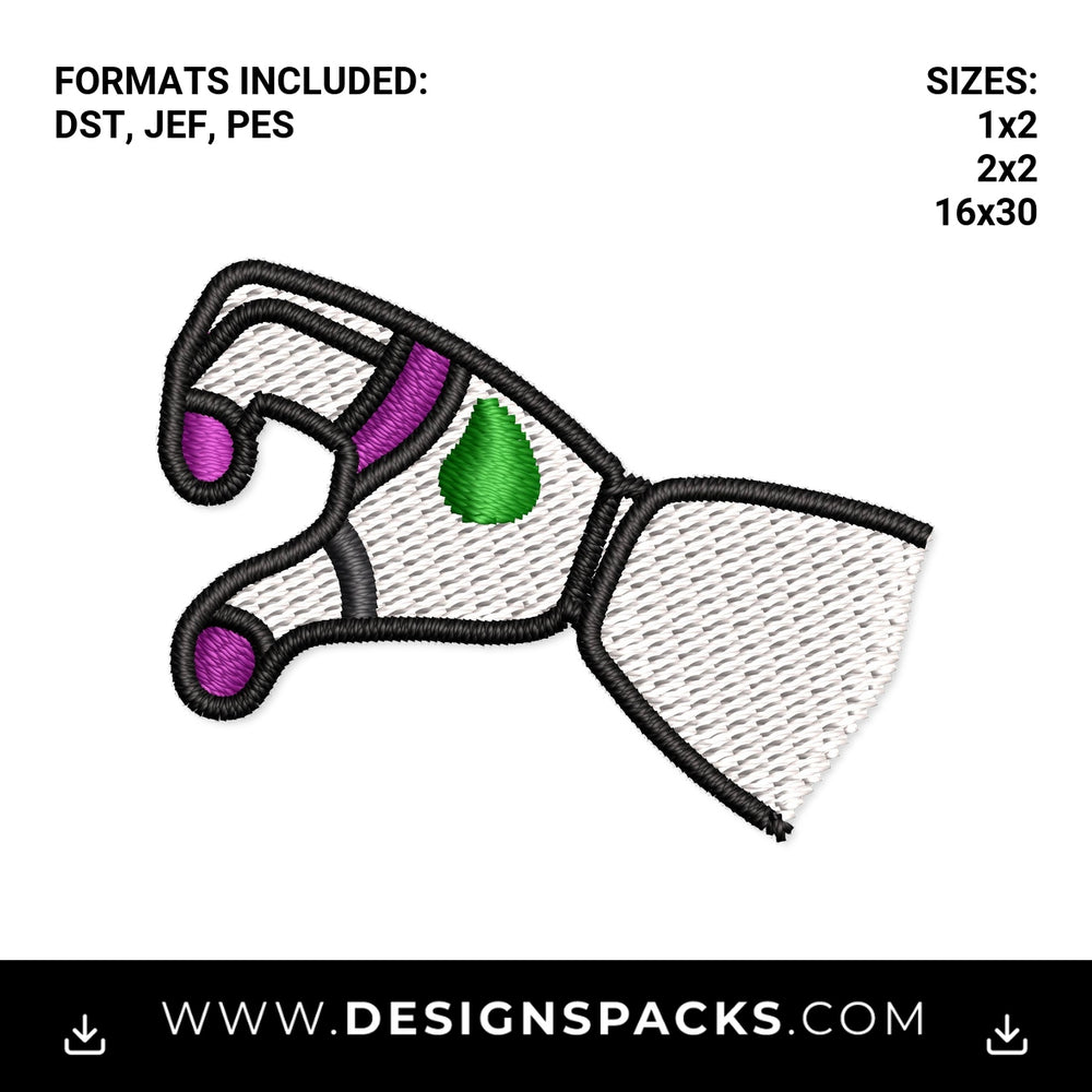 Space Ranger Glove Hand Embroidery Design - Instant digital download pattern at Designspacks.com