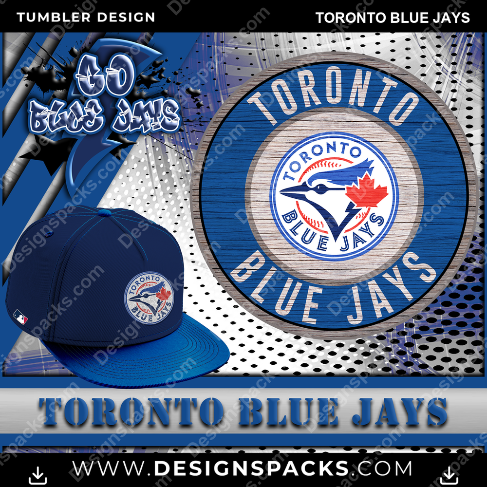 Baseball Go Team Toronto Blue Jays Tumbler Digital Wrap Design