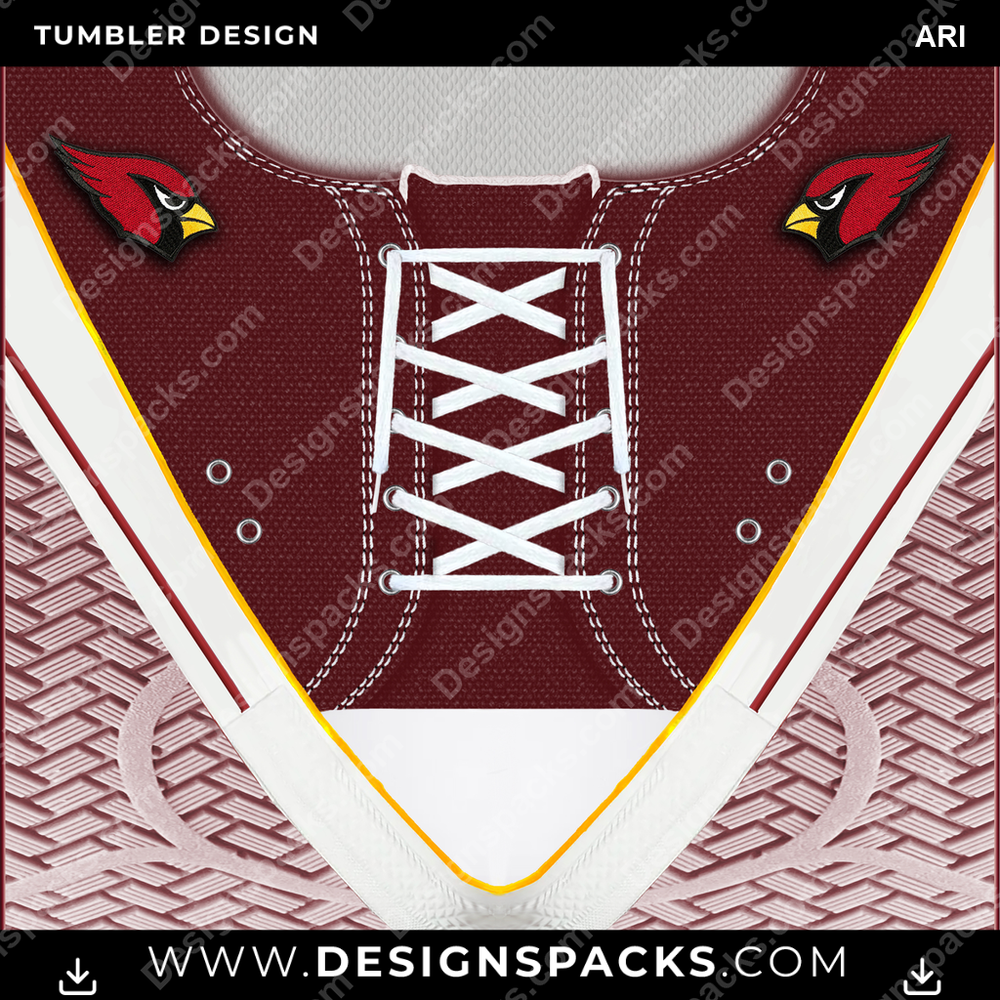 Football Converse Embroidered ARI Tumbler Digital Wrap Design