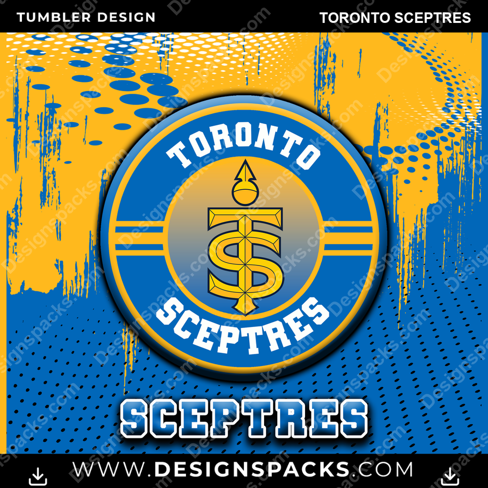 Hockey Dot Logo Toronto Sceptres Tumbler Digital Wrap Design