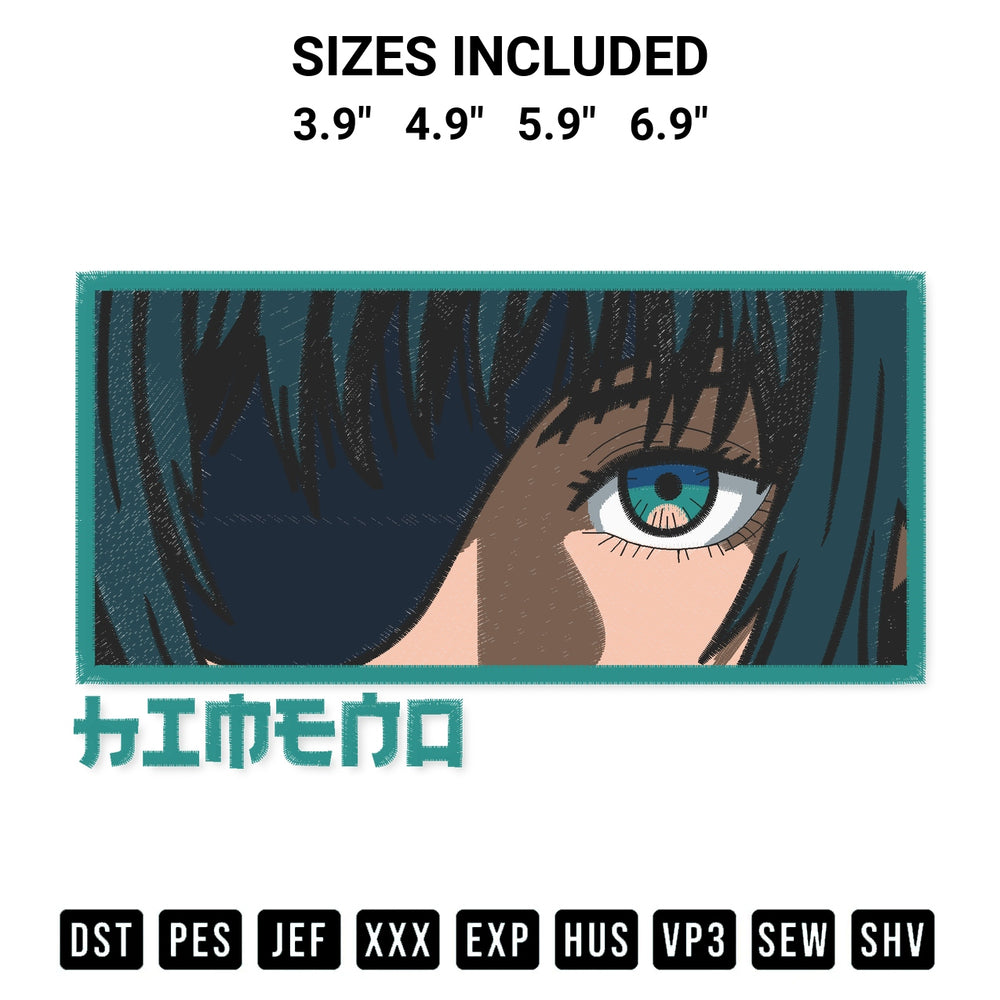 Download the Himeno Chainsaw Man Embroidery Design machine embroidery design exclusively at Designspacks.com. Premium digitized pattern for apparel and DIY crafts. Available sizes: 3.9", 4.9", 5.9", 6.9".