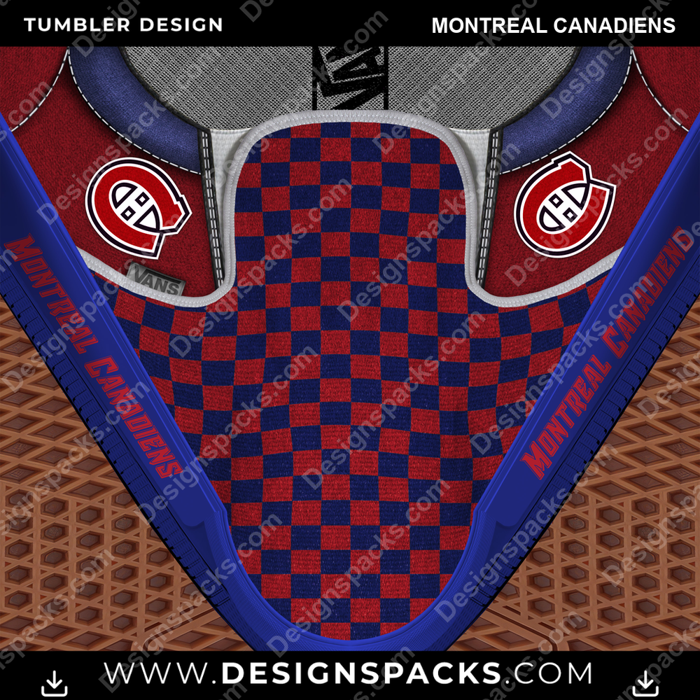 Ice Hockey Vans Classic Montreal Canadiens NHL Hockey Tumbler Digital Wrap Design Download