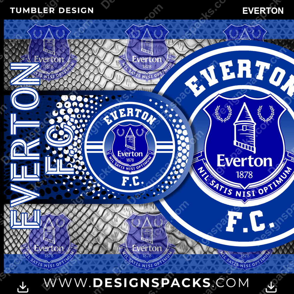 Soccer UK Hyper Everton Tumbler Digital Wrap Design
