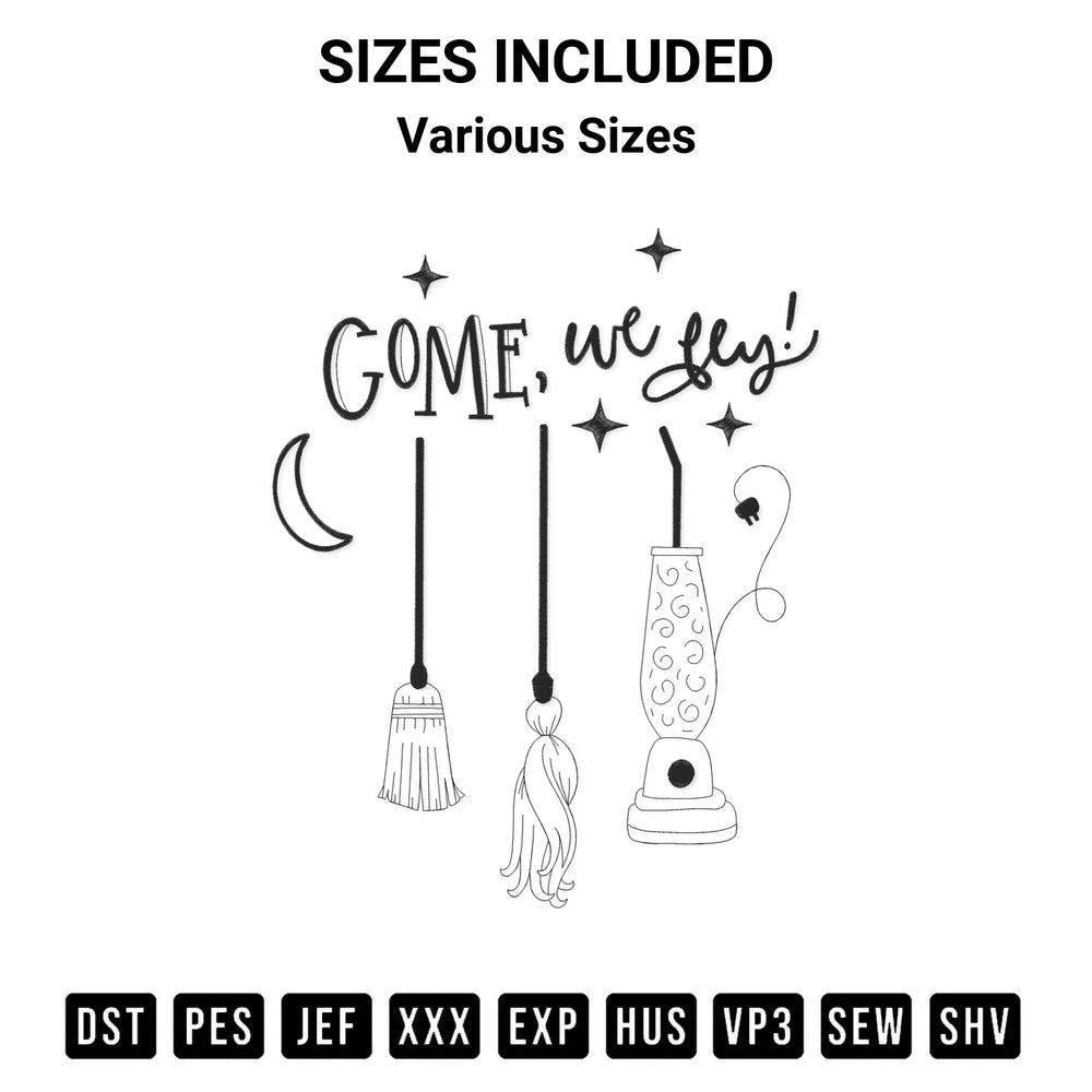 Looking for the perfect pattern? Download the Come We Fly Hocus Pocus Embroidery Design embroidery design today at Designspacks.com. Crisp, clean stitching guaranteed. Available sizes: Various Sizes.