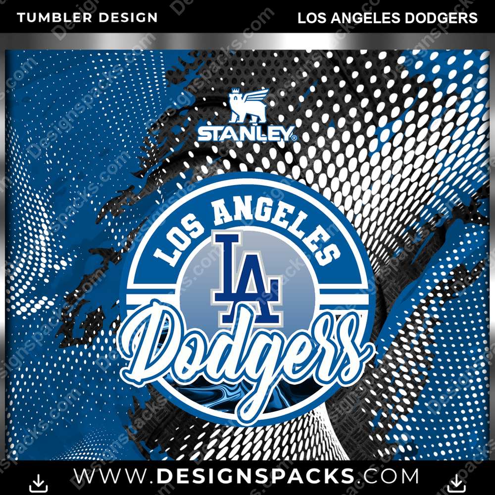Baseball Stanley Los Angeles Dodgers Tumbler Digital Wrap Design