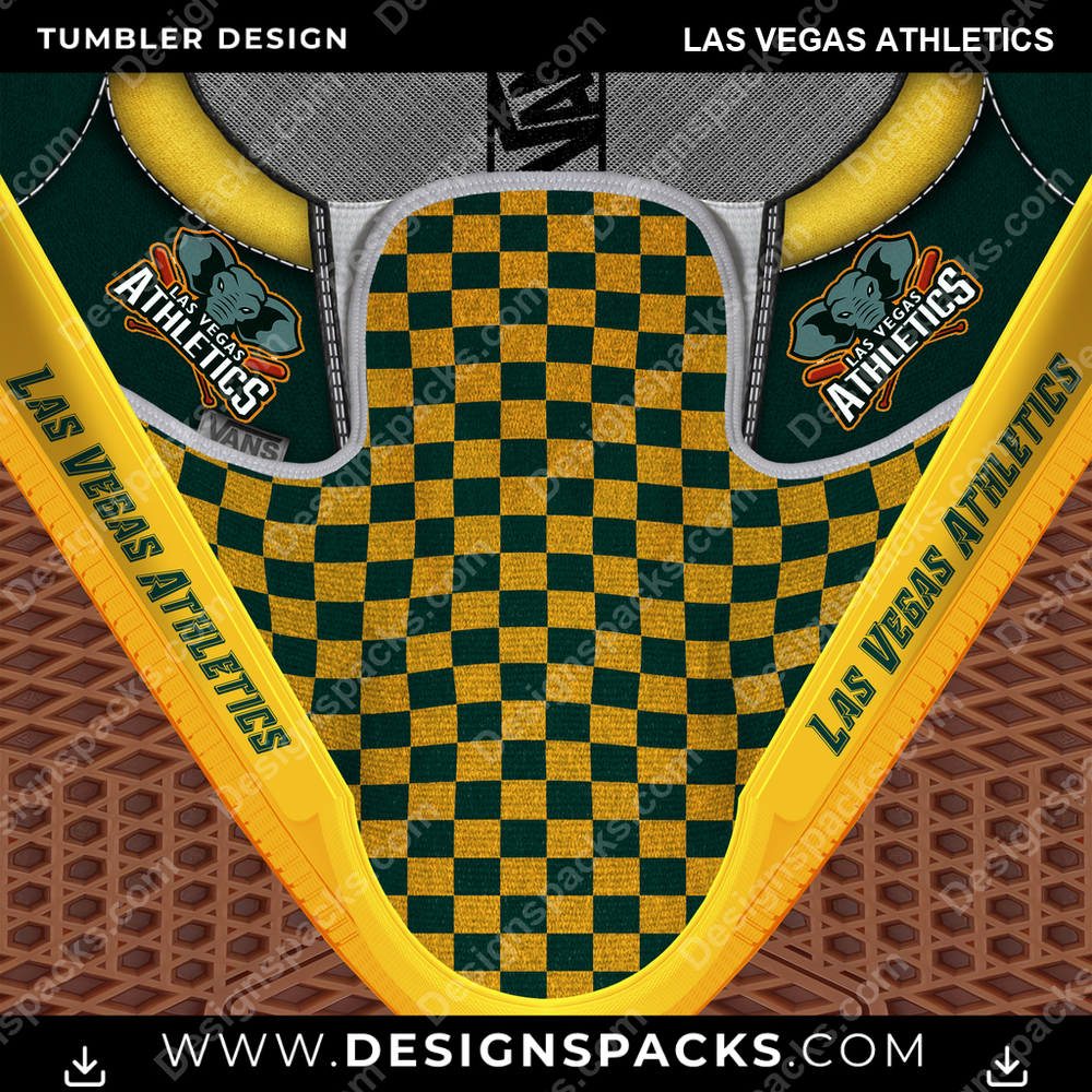Baseball Vans Classic Las Vegas Athletics Tumbler Digital Wrap Design