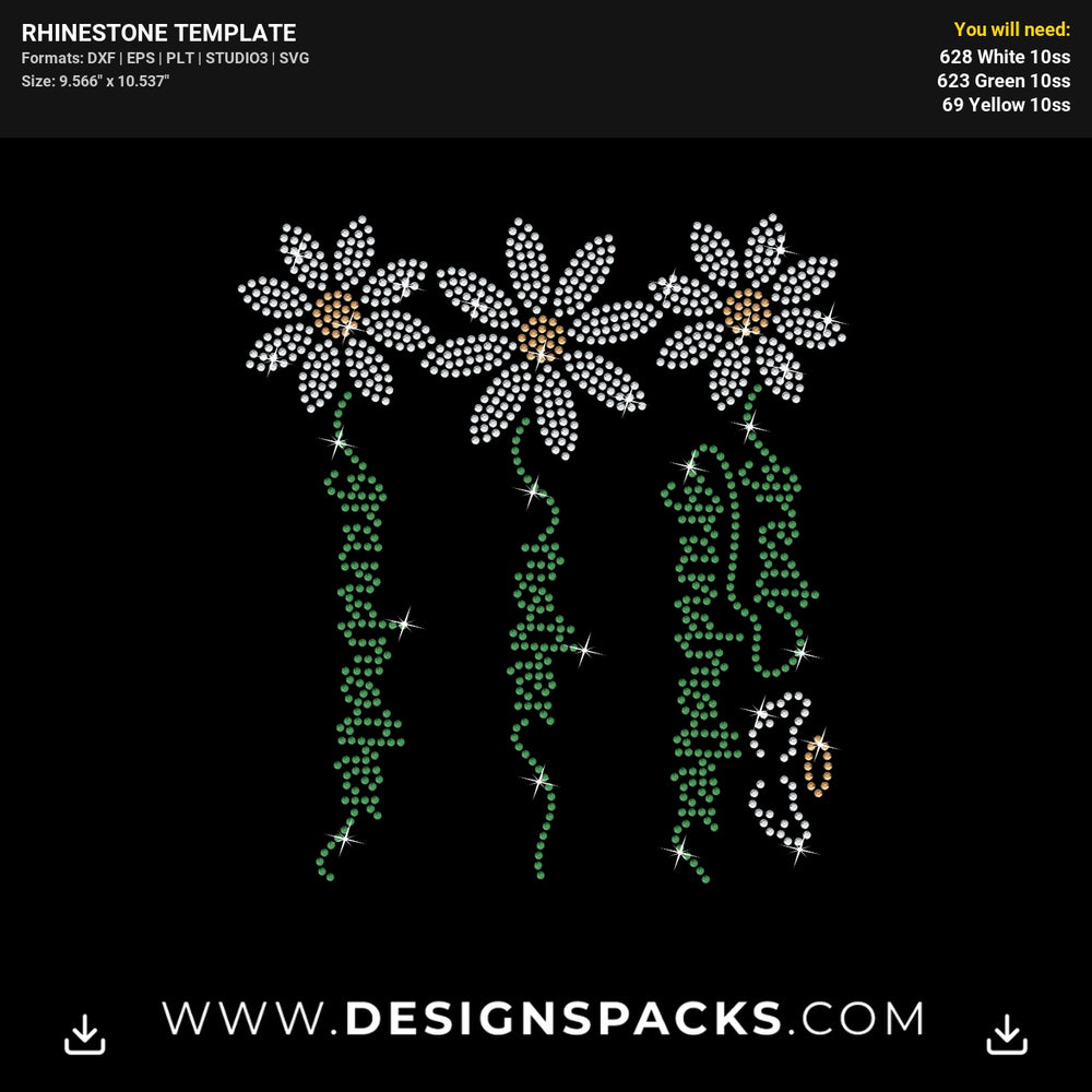 Sunflower Mother Rhinestone Digital Template