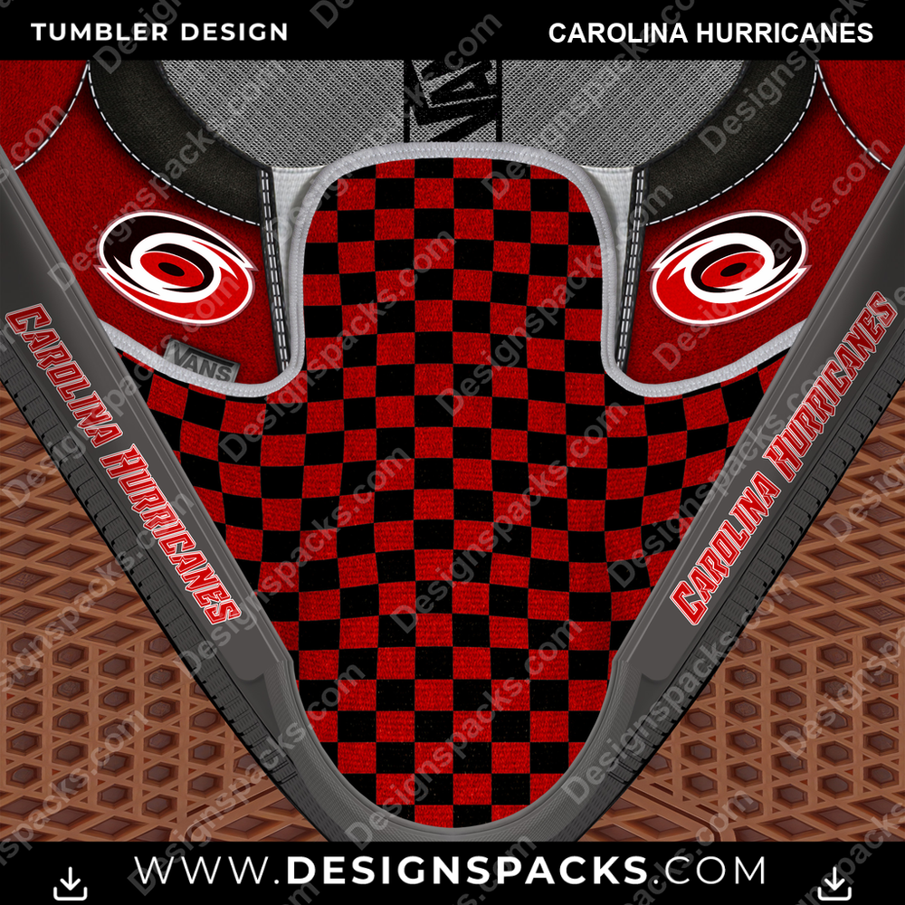 Ice Hockey Vans Classic Carolina Hurricanes NHL Hockey Tumbler Digital Wrap Design Download