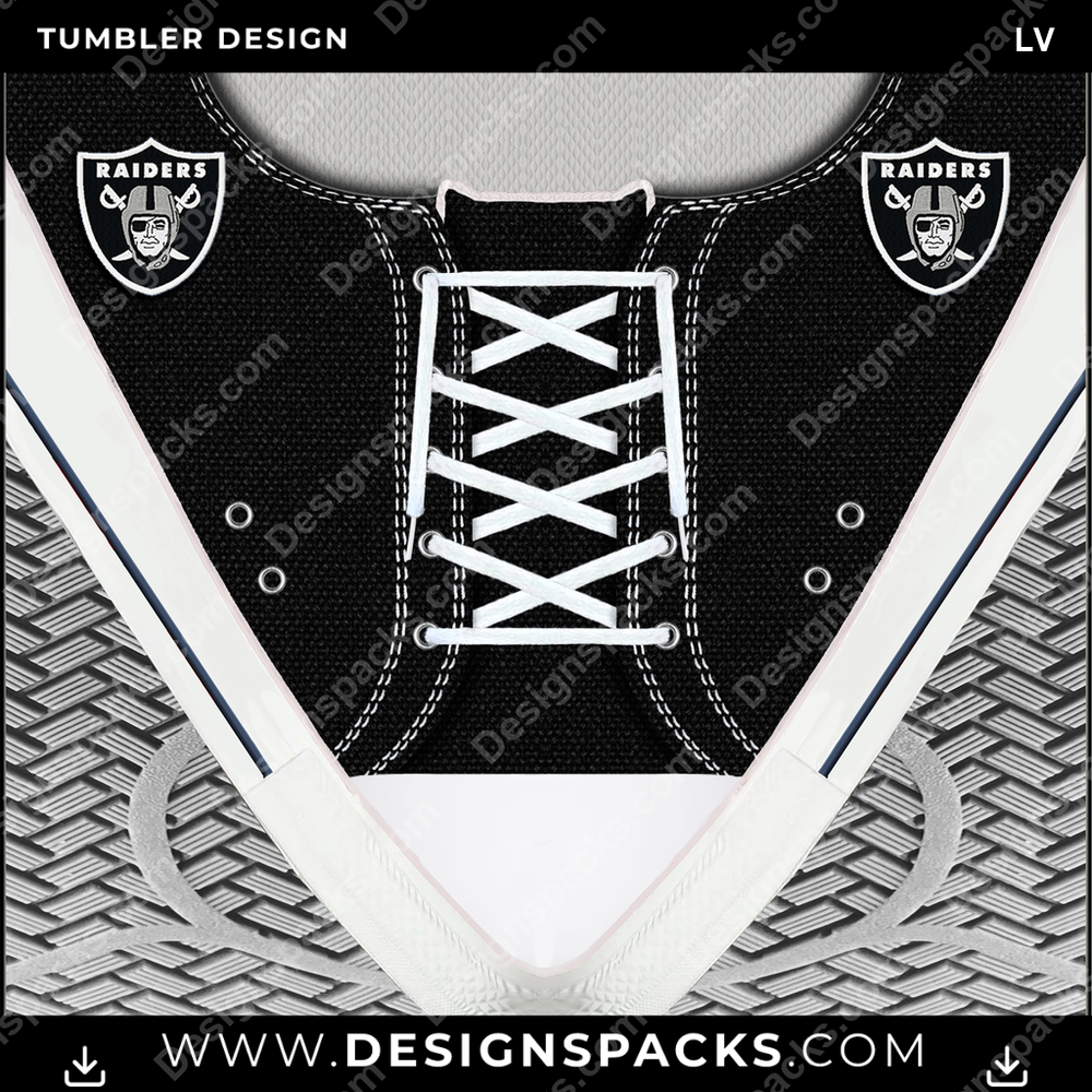 Football Converse Embroidered LV Tumbler Digital Wrap Design