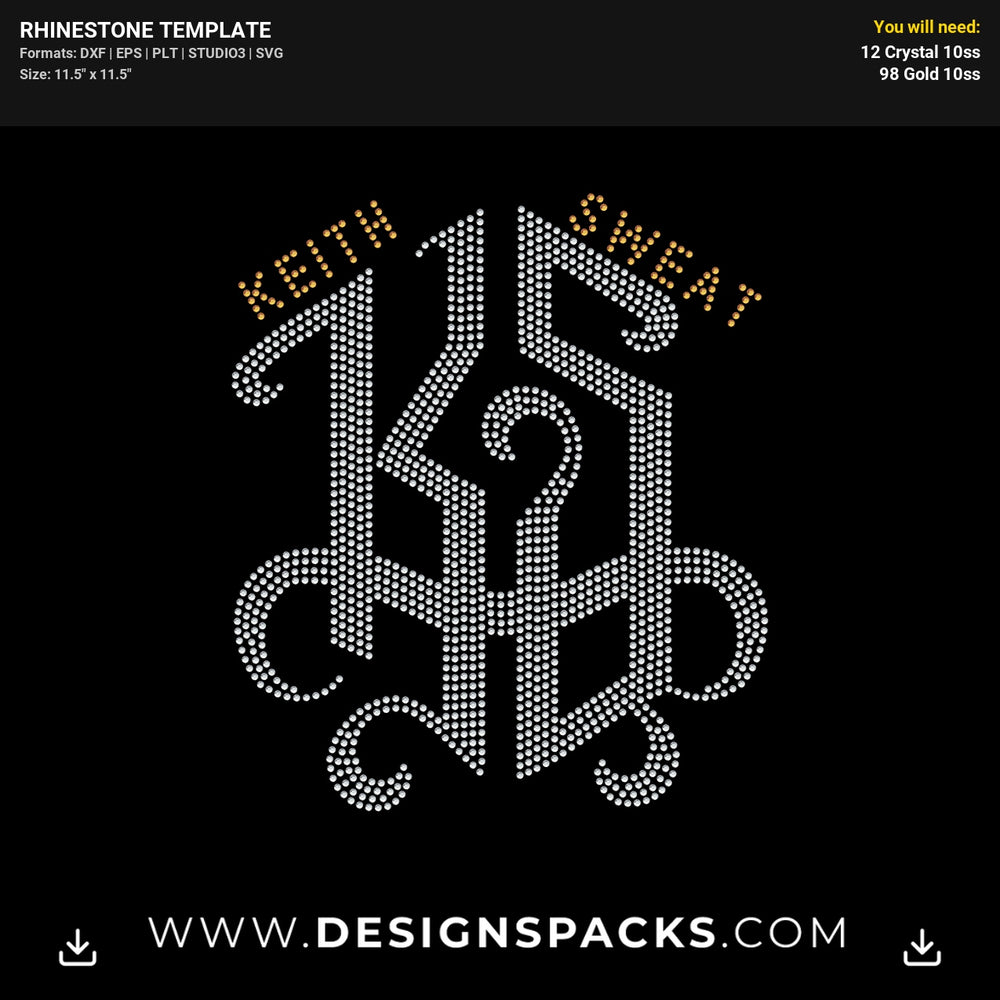 Keith Sweat Logo Rhinestone Digital Template