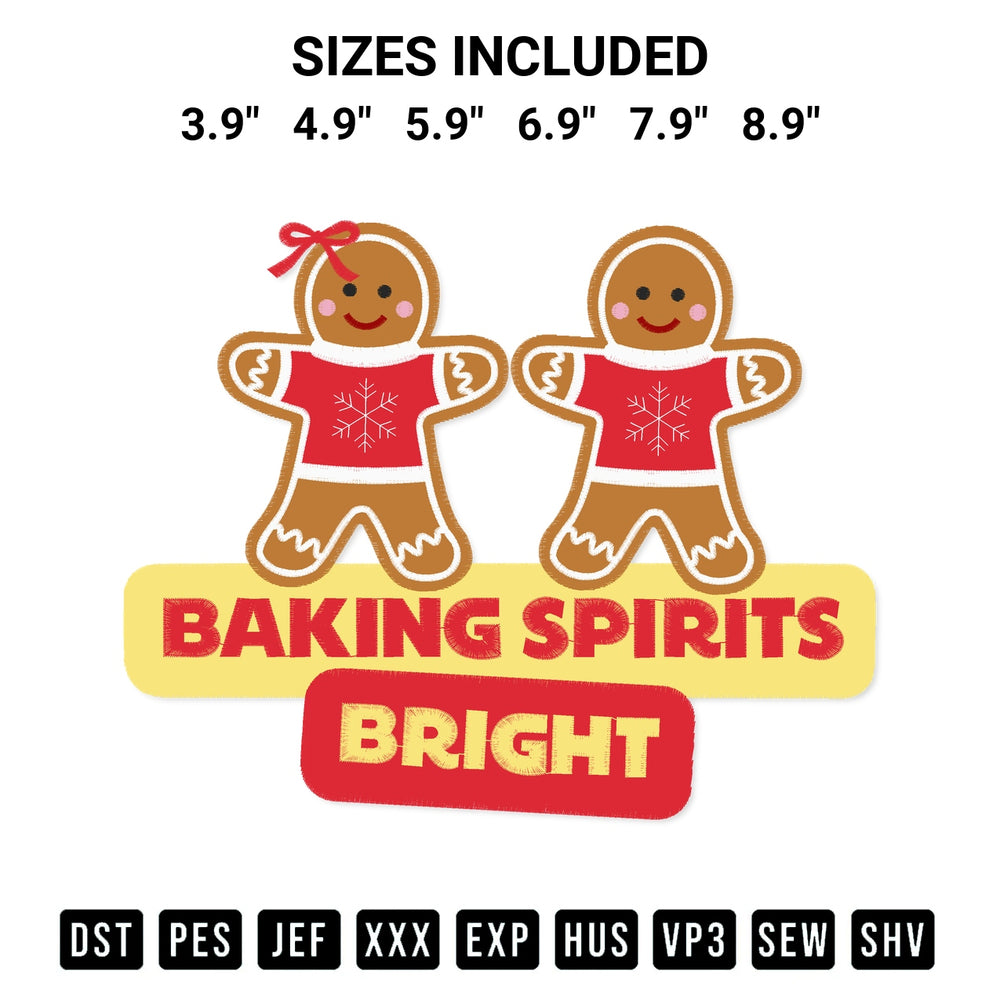 Download the Baking Spirits Bright Embroidery Design machine embroidery design exclusively at Designspacks.com. Premium digitized pattern for apparel and DIY crafts. Available sizes: 3.9", 4.9", 5.9", 6.9", 7.9", 8.9".