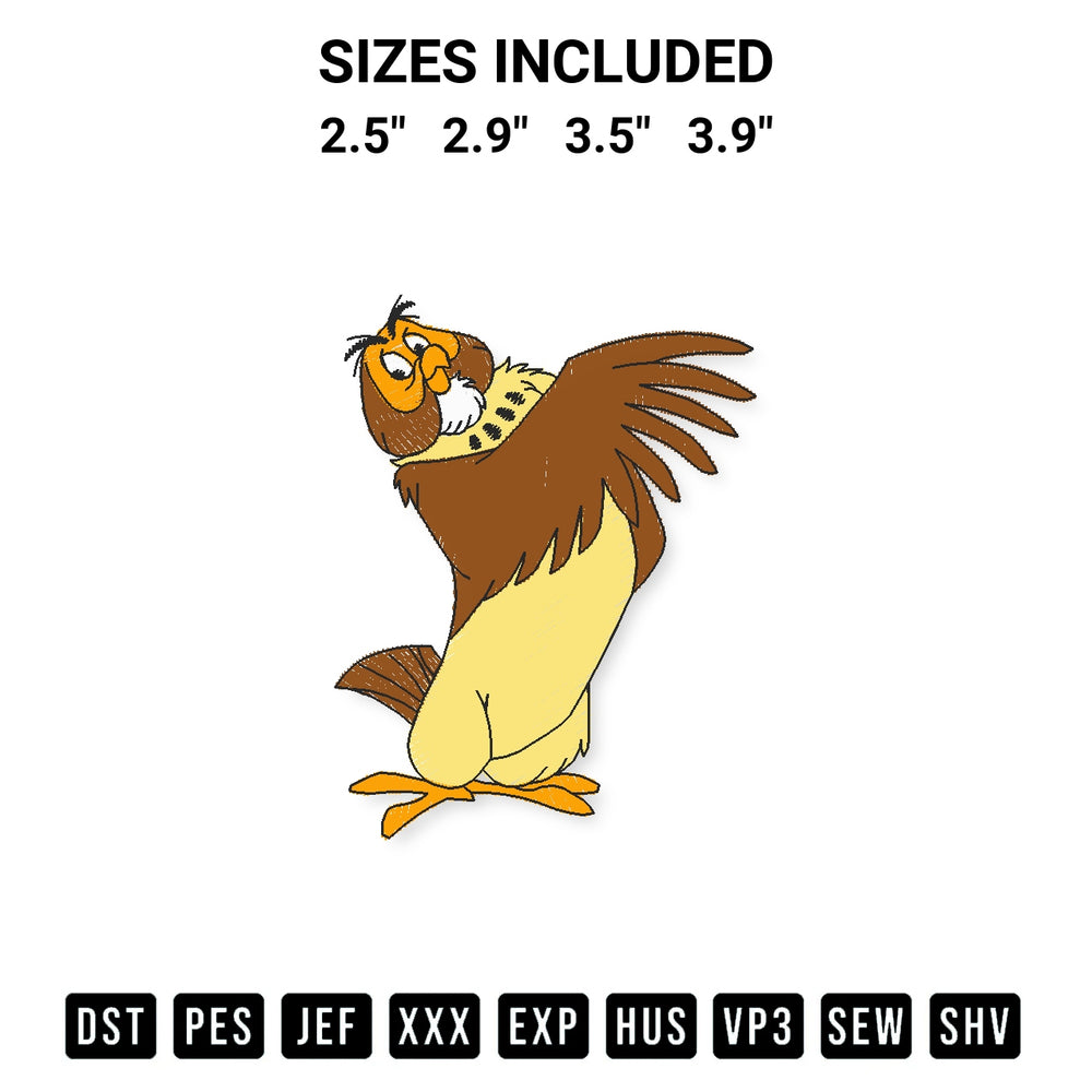 Create amazing crafts with the Winnie The Pooh Owl Embroidery Design embroidery file. High-quality digital download from Designspacks.com, perfect for beginners and pros. Available sizes: 2.5", 2.9", 3.5", 3.9".