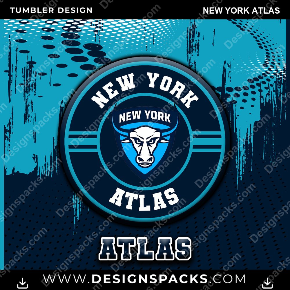 Lacrosse Dot Logo New York Atlas Tumbler Digital Wrap Design