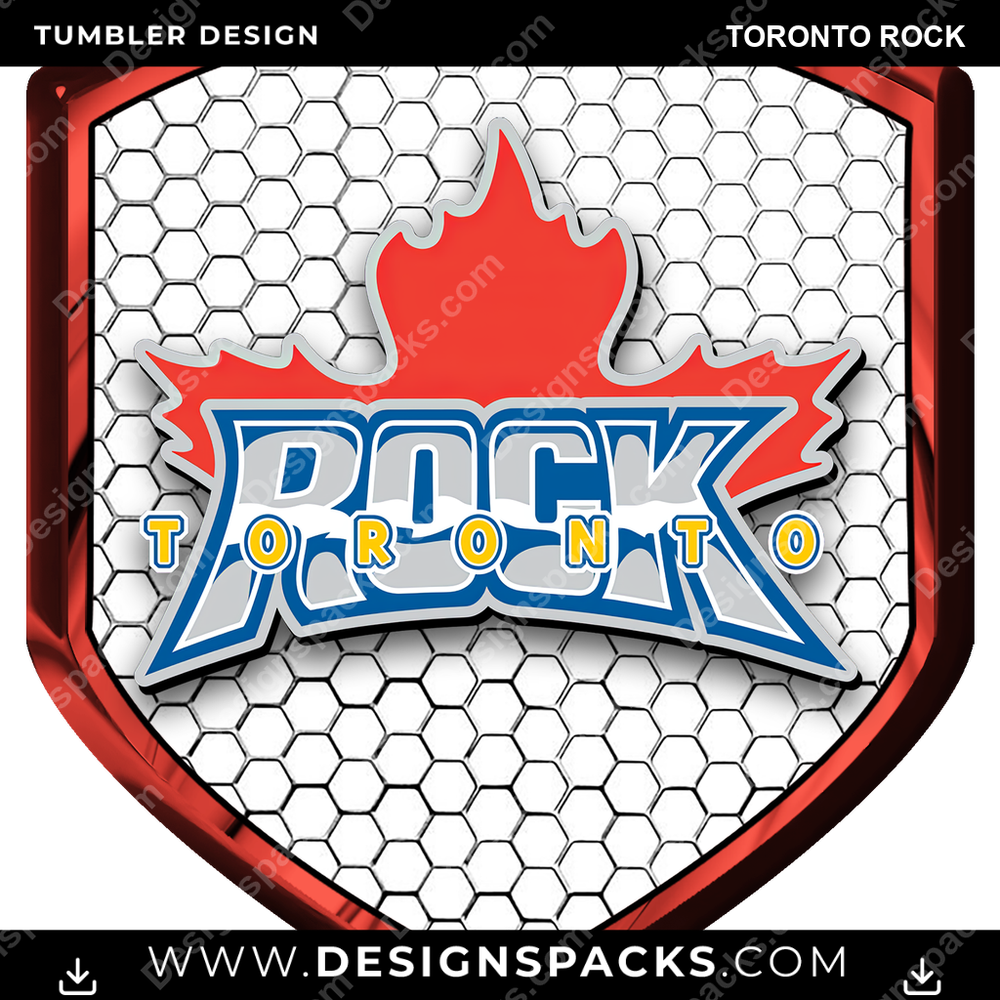 Lacrosse Shield Toronto Rock Tumbler Digital Wrap Design