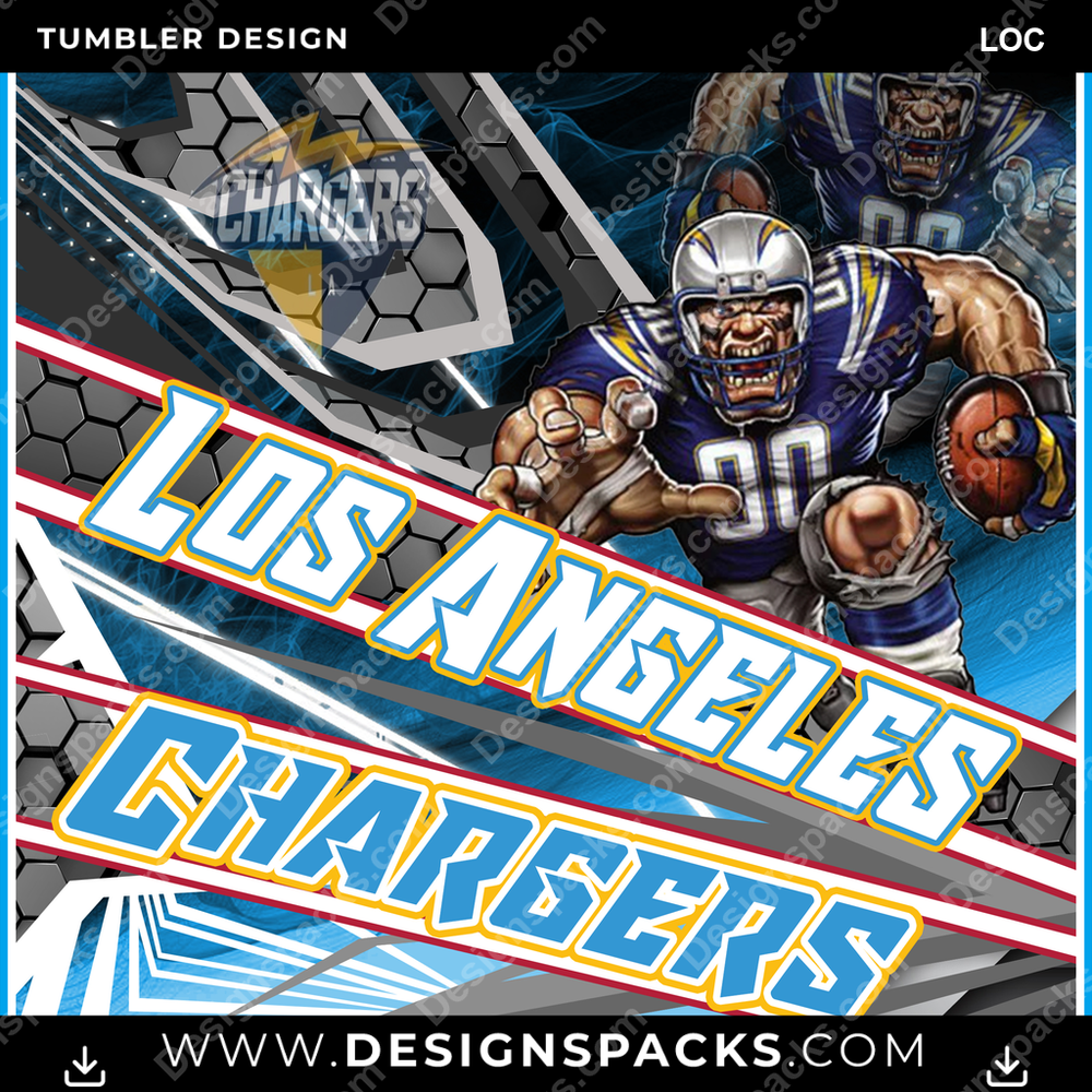 Football Sporty LOC Tumbler Digital Wrap Design