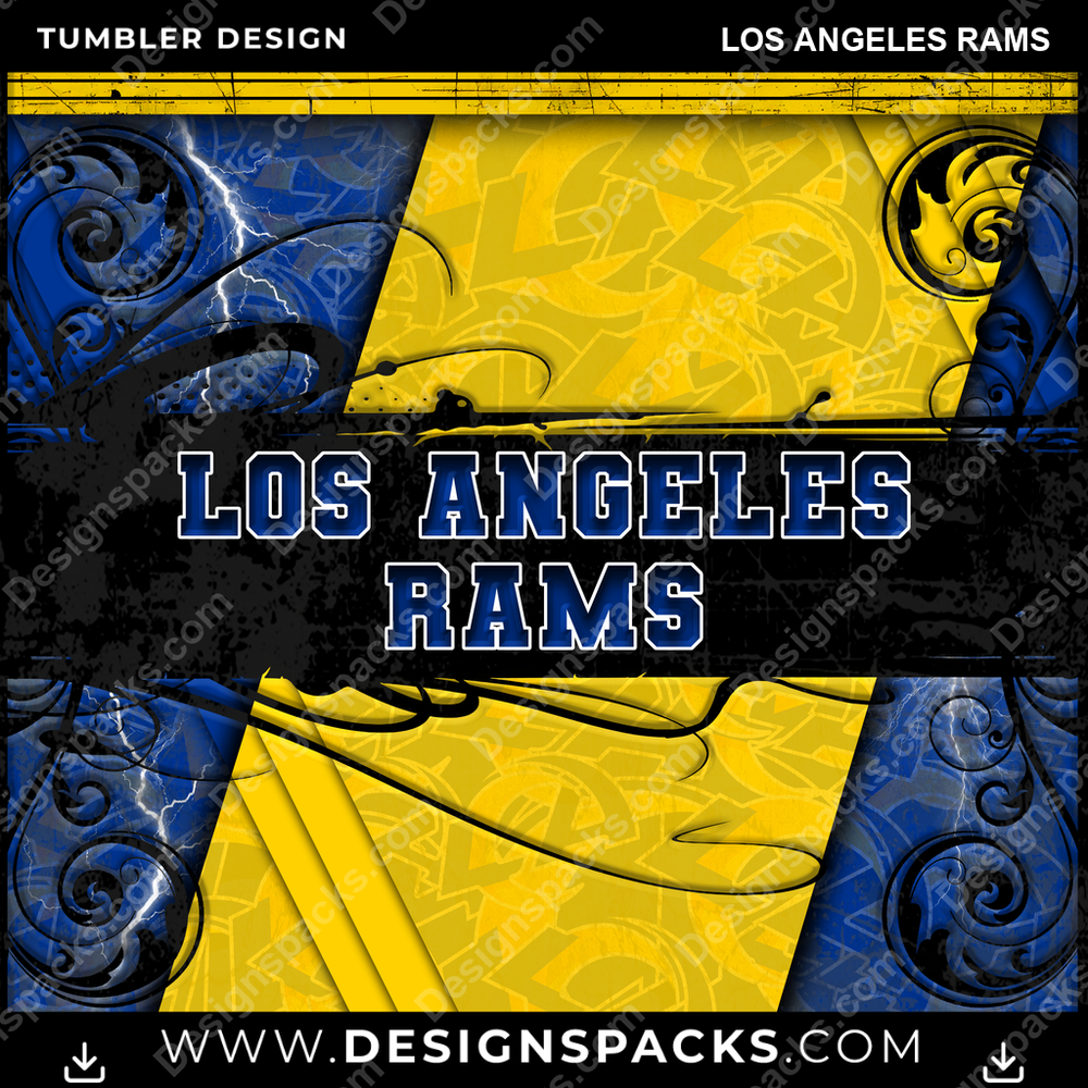 Football Eleganter Los Angeles Rams Becher Digitales Wrap-Design
