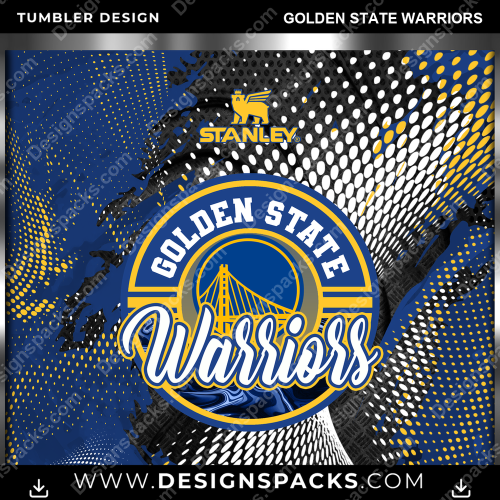 Basketball Stanley Golden State Warriors Tumbler Digital Wrap Design
