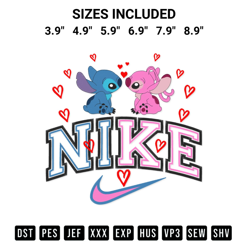 Discover the perfect addition to your crafting collection: Nike Stitch And Angel Valentine Embroidery Design embroidery file. Instantly available at Designspacks.com. Available sizes: 3.9", 4.9", 5.9", 6.9", 7.9", 8.9".