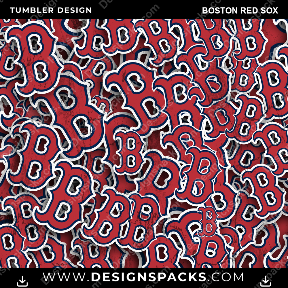 Baseball Logo BG Boston Red Sox Tumbler Digital Wrap Design