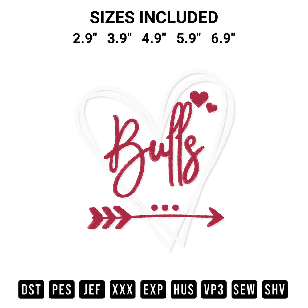 Get the Chicago Bulls Heart Embroidery Design embroidery design for your custom crafts! Premium digitized files available for instant download at Designspacks.com. Available sizes: 2.9", 3.9", 4.9", 5.9", 6.9".
